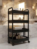 360° Rotating Mobile Storage Cart With Adjustable Shelves, Multi-Tier Organizer Rack For Kitchen, Bedroom, Outdoor Camping, Storage, Room Decor, Kitchen Supplies, Bathroom Accessories